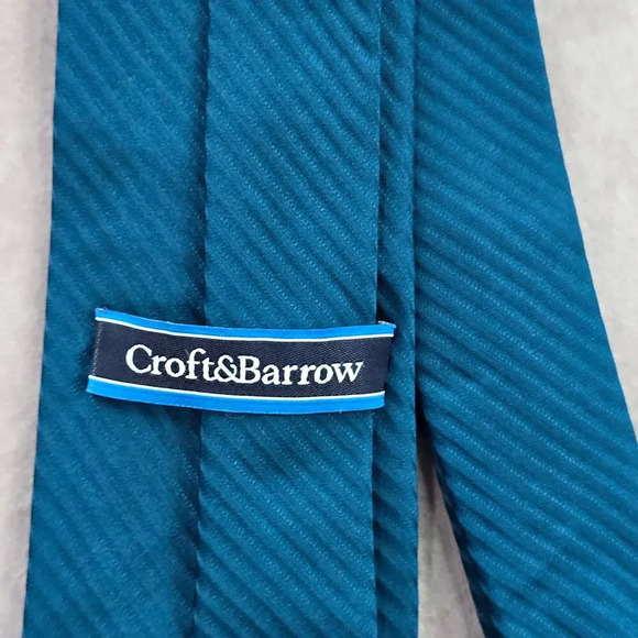 Croft & Barrow Blue Stripe Geometric Repp Neck Tie Men's - Picture 4 of 6